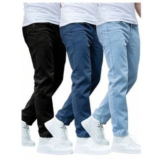 Kit Calças Jeans masculina estica muito costura reforçada envio imediato NF