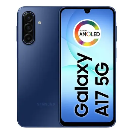Celular Samsung Galaxy A17 5g Com Ia, 128gb, 4gb Ram, Câm De 50mp, Tela De 6.7 , Nfc, Ip54 - Preto Azul