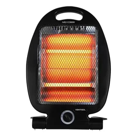 Aquecedor Elétrico Quartzo Doméstico 800w Ventisol Preto 127v