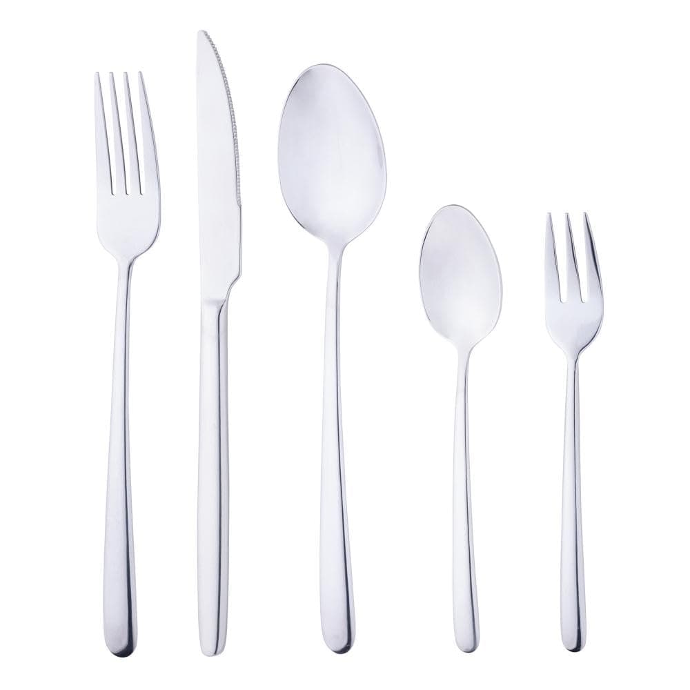 WOLFF Faqueiro de Aço Inox Viena 30 Peças - Mesa Posta - Itens Para Casa - Utensílios de Cozinha - Enxoval - Casamento - Decoração