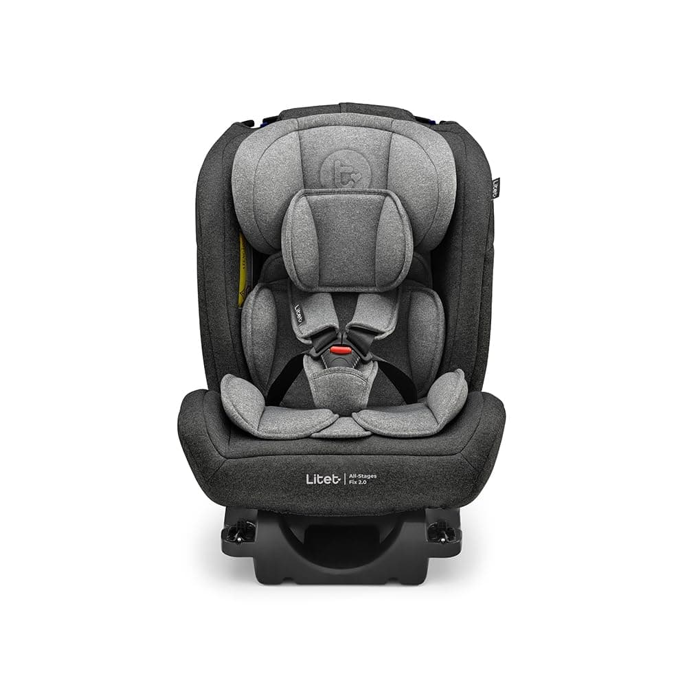 Cadeira para Auto 0-36Kg Isofix Litet All Stages Fix 2.0 Preta e Cinza - BB452