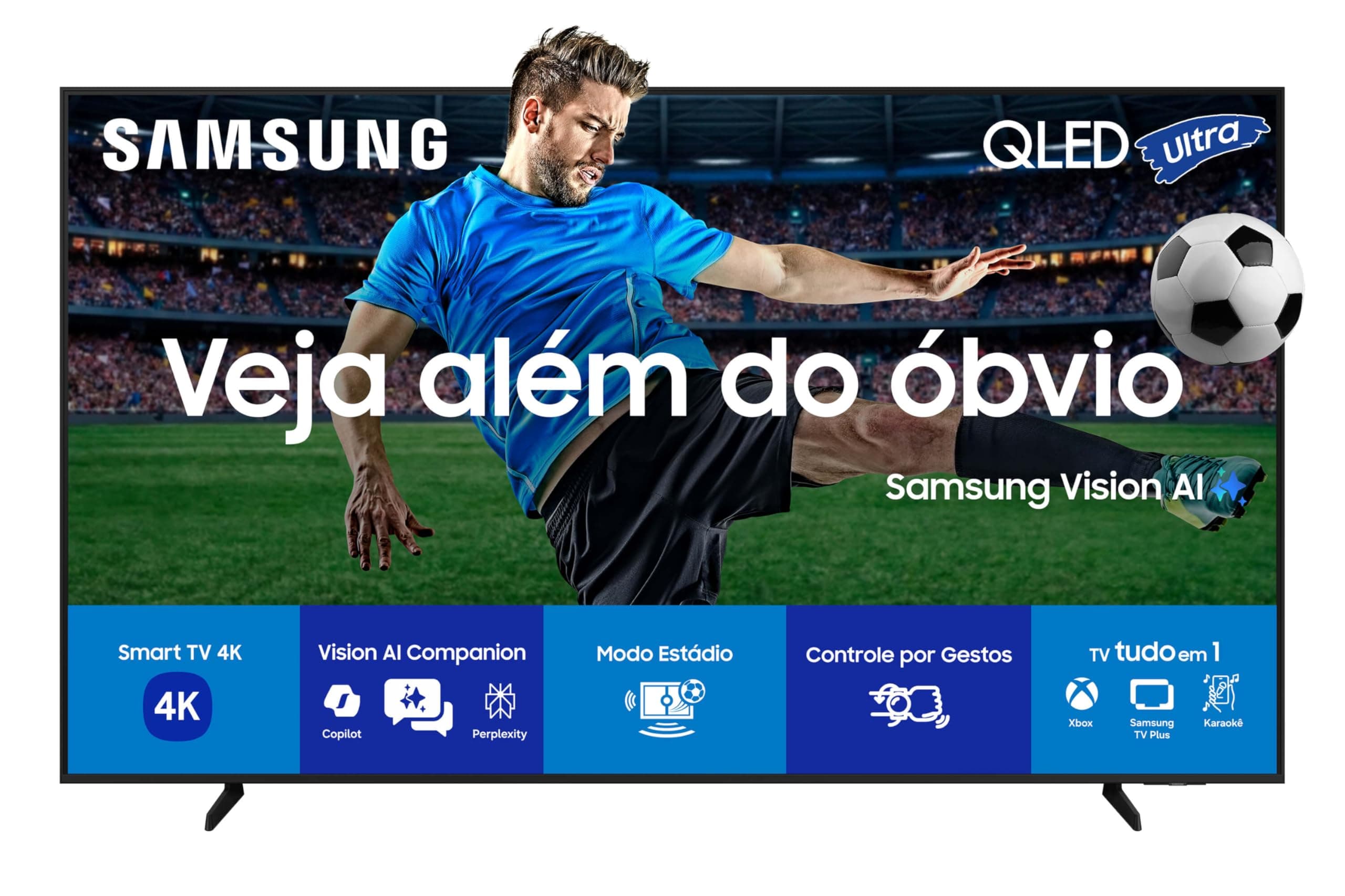 Samsung Vision AI TV 65" QLED Ultra 4K Q7F 2025, Pontos Quânticos, Processador com AI, Art Store, Alexa