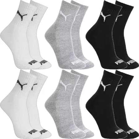 Kit 6 Pares Meias Puma Cano Médio Alto Atoalhada Original