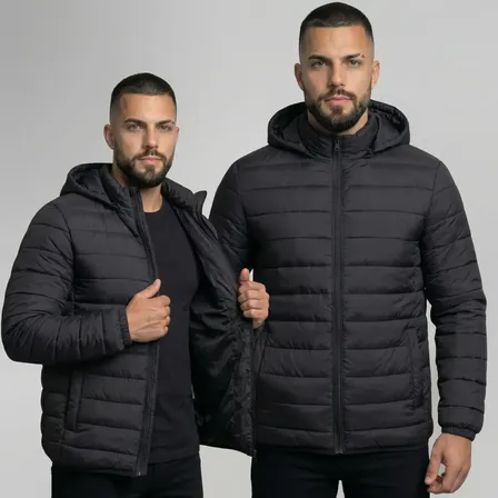 Jaqueta Masculina Puffer Bobojaco Nylon Frio Inverno Luxo