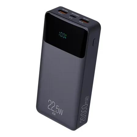 Power Bank Pro 20000mah ELG Pb200bk, Bateria Portátil Universal, Carga Rápida, Display Indicador, Entradas Micro Usb E Usb-c, 2 Portas Usb-a, Pd+qc3.0, Preto