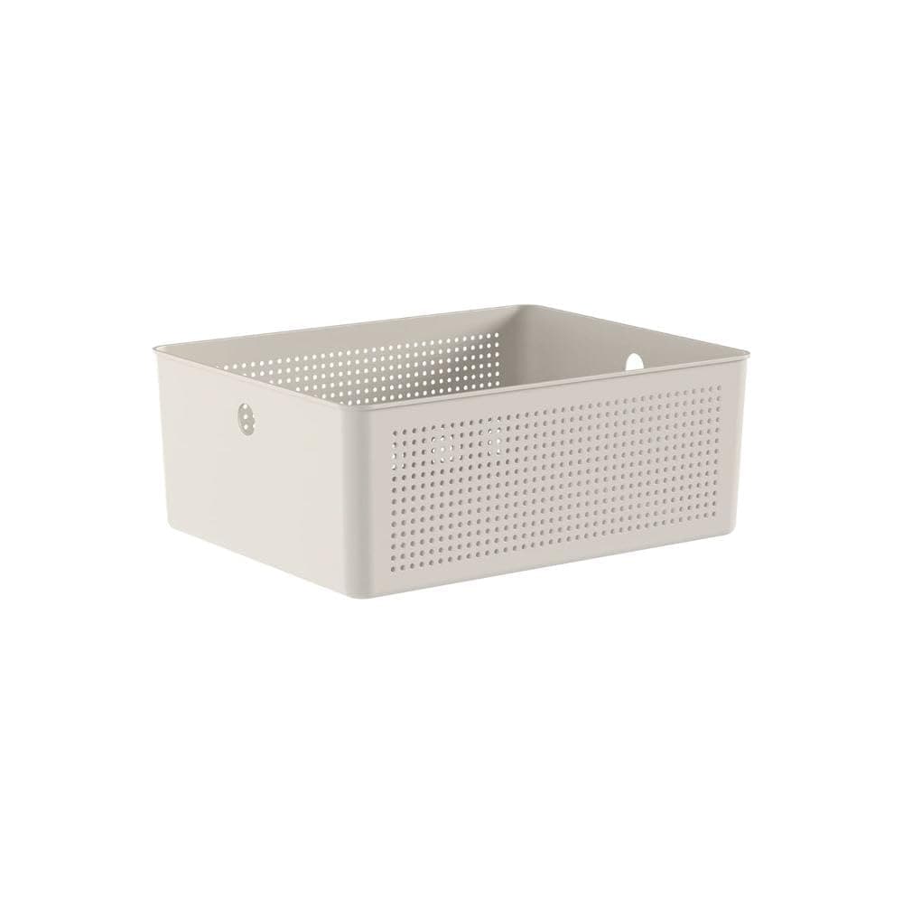 Ou Cesto Organizador Multiuso12L Bege Linha Flow
