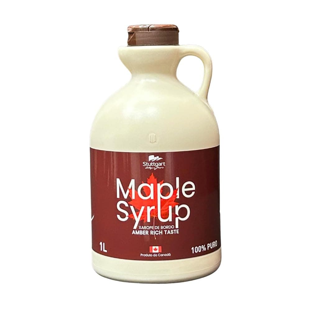 Stuttgart Maple Syrup Tradicional 1 Litro - Amber Rich Taste - 100% Puro - Xarope De Bordo Canadense