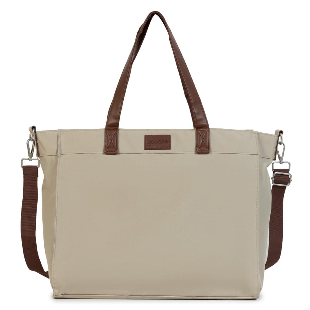 Bolsa Tote Daily Clear Gocase - Leve, Moderna e Minimalista (Bege e Caramelo)