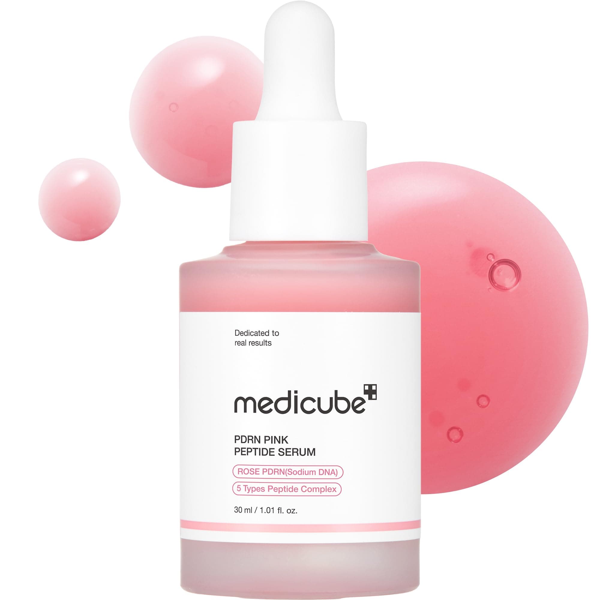 m.edicube PDRN Pink Serum, Pink glow serum, Hidratante & Firmador, Tom de Pele Irregular, Pele| 1,01 fl.oz. (1,01 fl.oz., Rose PDRN (Vegano))