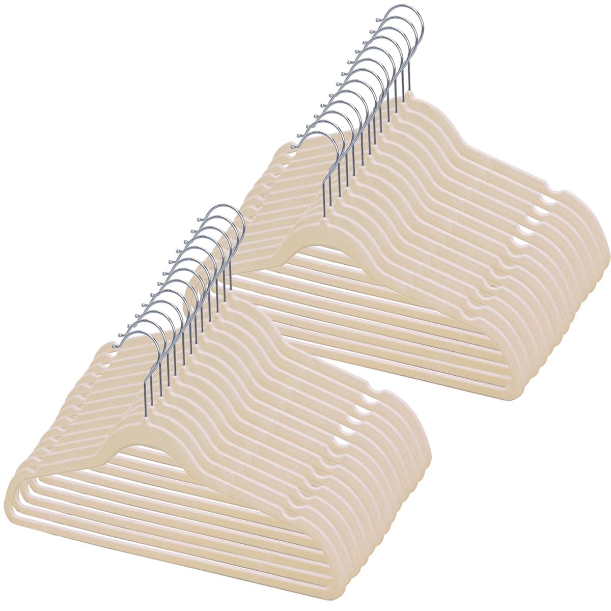 Kit 30 Cabides de Veludo 360° Antideslizante Kit Cabide para Roupas Camiseta Calça